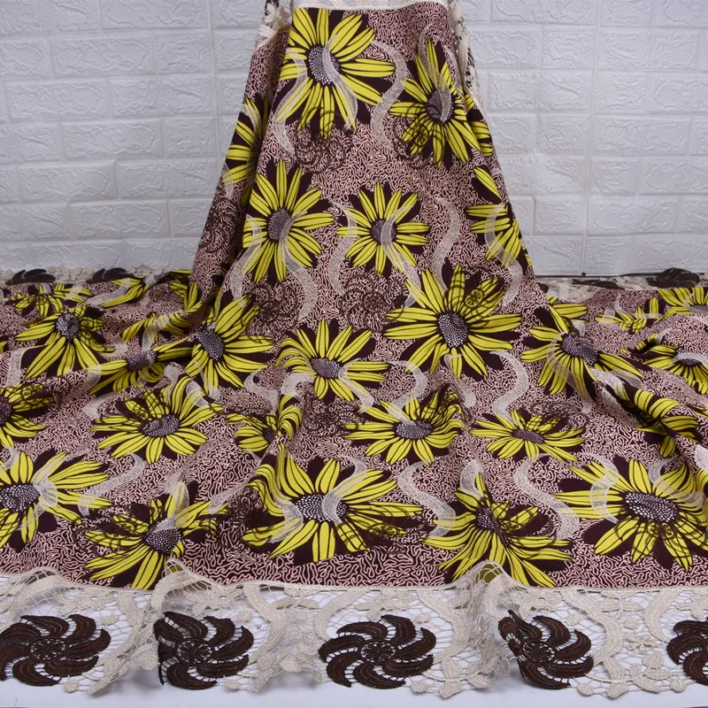 

African Embroidery Wax Lace Fabric Splicing High Quality Water Soluble Lace Fabric For Men Women Wedding Party Drss A1295