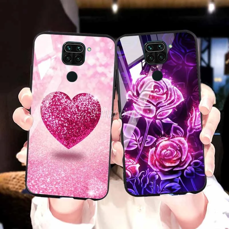 Redmi 9 чехол из закаленного стекла на Xiaomi Note 9S 8 Pro 8T Роскошный окрашенный для 9A 9C