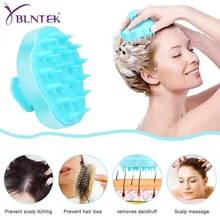 YBLNTEK ручной силиконовый шампунь для кожи головы, Массажная щетка для мытья душа, расческа для волос, мини-массажный гребень с широкими зубьями