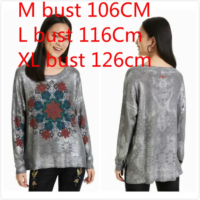 13 M L XL Deg испанские вязаные свитера с длинным рукавом и эластичным одним воротником S-XXL - Цвет: 13 M L XL