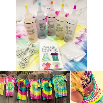 

2pcs/3pcs/5Pcs Tie Dye Pigments Colorful DIY One Step Vibrant Fabric Textile Paints Craft Tie Dye Kit Clothing Coloring Painting