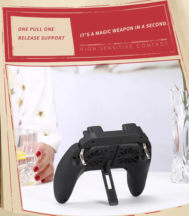 Gadget Popular do Jogo do H10 Pubg fã Gêmeo Radiador do Telefone Móvel Punho do Jogo - Image 5
