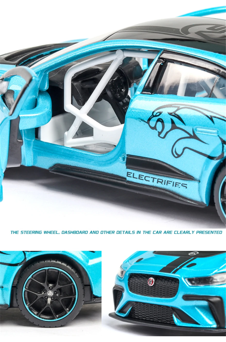 MEOA Новая Модель гоночного автомобиля 1:36 I-Pace Etrophy с огнями/звуком, функция быстрого и яростного Diecasts& Toy Vehicles подарок