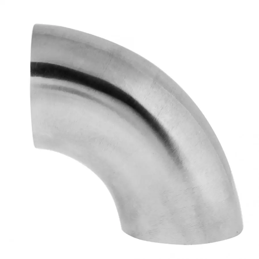 Stainless Steel SUS304 Right Angle 90 Degree Sanitary Weld Elbow Pipe Fitting OD 76mm