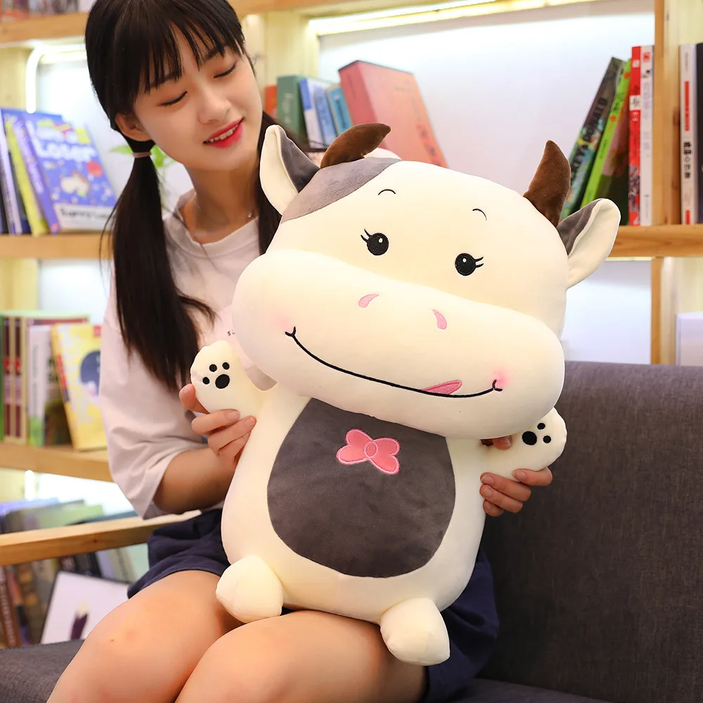 

Cute down Cotton Software Cow Milk Dog Plush Doll Cartoon Dog Pillow Women's Children Birthday Gift