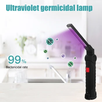 

Rechargeable 5 Modes Sterilizer Germicidal LED UV Germicidal Handheld LED UVC Disinfection Protection Light LED Flashlight