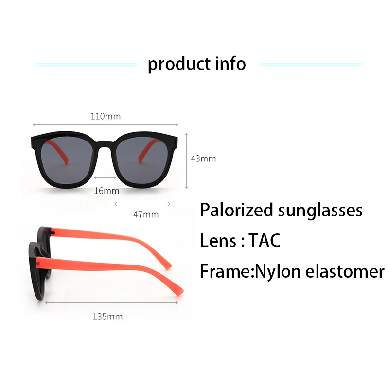 Детские поляризационные солнцезащитные очки TPEE резиновые гибкие Оттенки для девочек и мальчиков 3-10 лет милые детские солнцезащитные очки