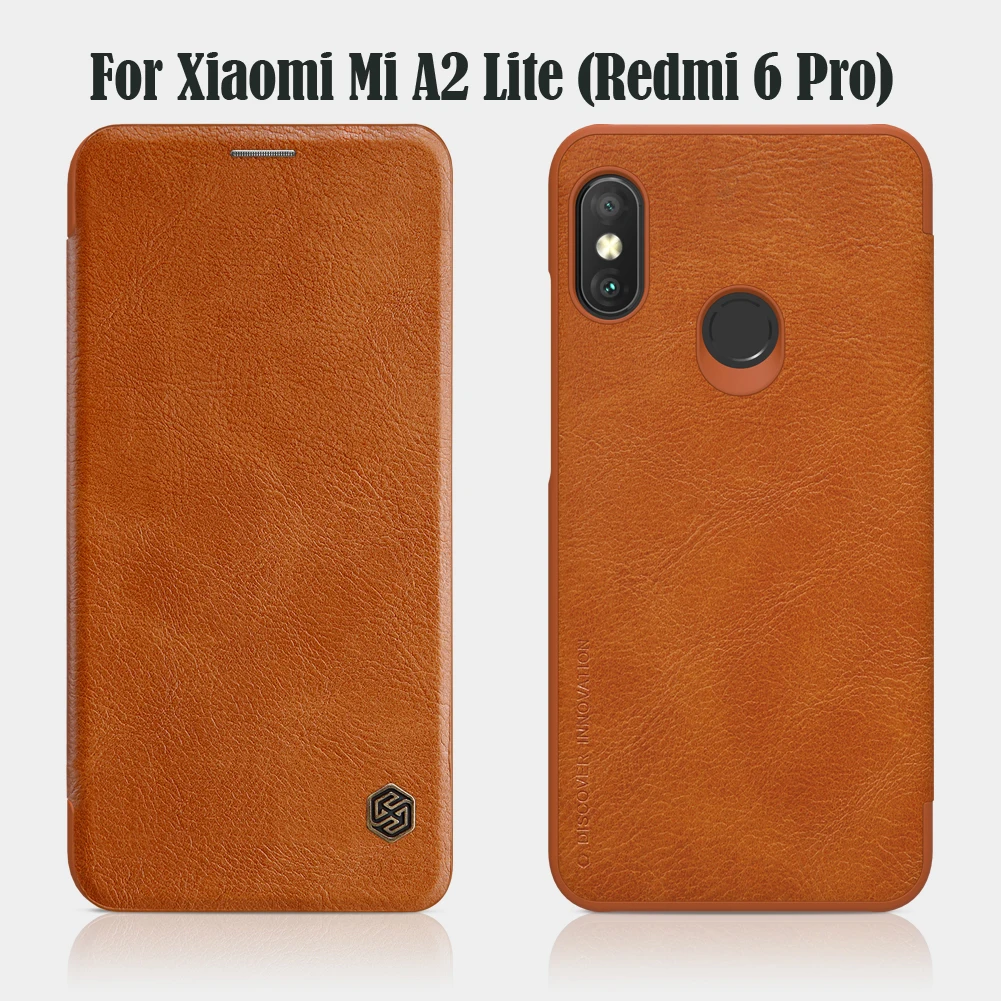 Для Xiaomi Redmi 8 7 6 Pro флип-чехол Nillkin Qin винтажный кожаный флип-чехол с отделением для карт чехол для Xiaomi mi A2 Lite