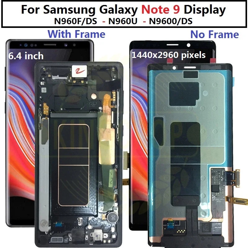 For Samsung Galaxy Note 9 Lcd with Frame Display Touch Screen