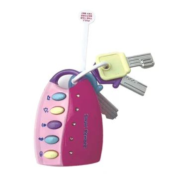 

Pretend Play Colorful Flash Fun Sounds Musical Car Key Toy Baby Keychain Smart Remote Control Educational