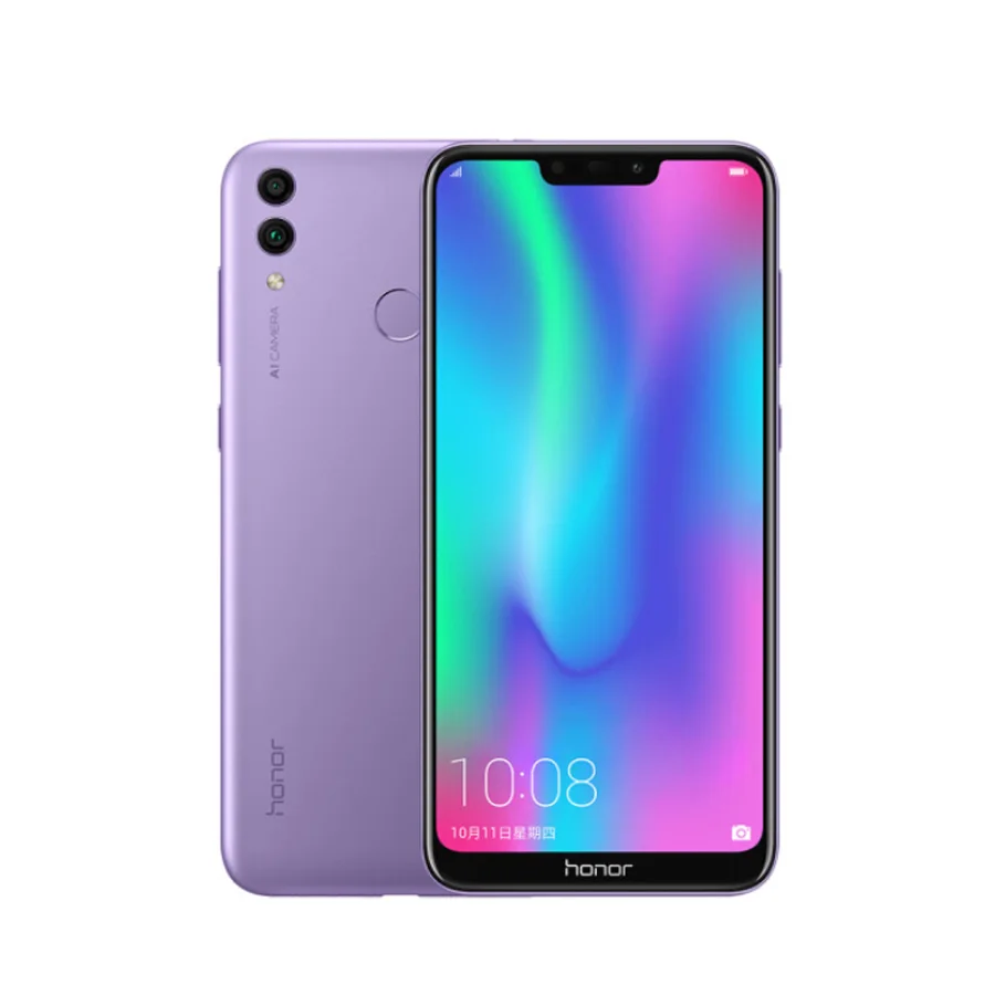 Фиолетовый honor 8C Global rom 6.26in распознавание лица, Восьмиядерный процессор Snapdragon 632, фронтальная камера 4000 МП, двойная камера заднего вида, мАч, 3 слота для карт - Цвет: Фиолетовый