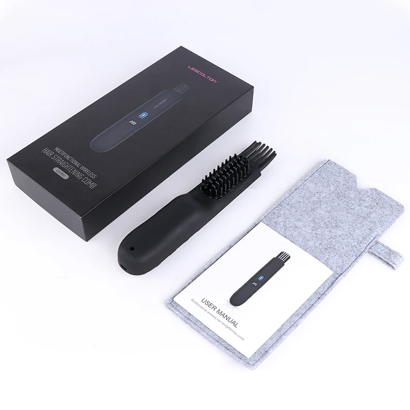 

Wireless Men Beard Straightener Hot Heating Comb Hair Straightener Brush Mutifunctional Hair Comb Iron Hair Straightening Brush