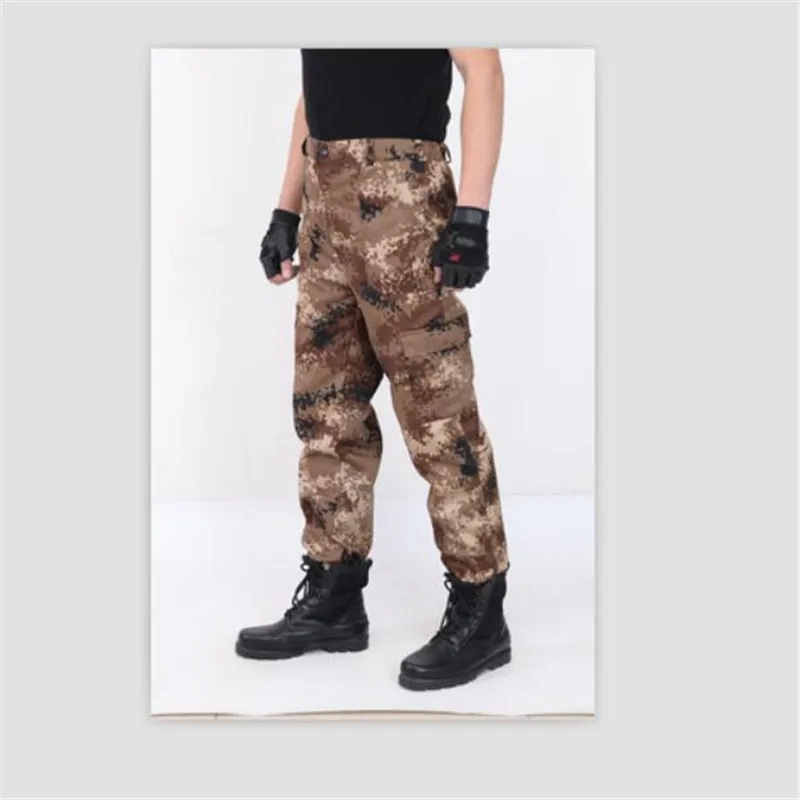 Мужские брюки карго легкие дышащие быстросохнущие летние мужские повседневные армейские военные брюки тактические водонепроницаемые размера плюс - Цвет: camouflage