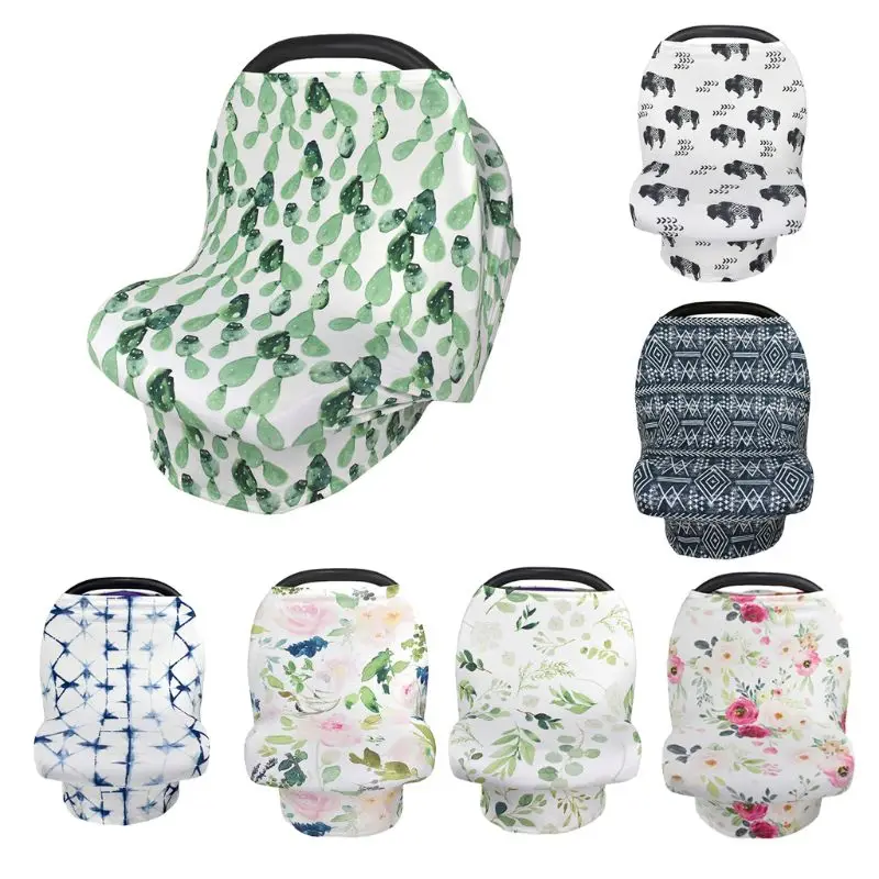 

New Mom Nursing Cover Scarf Canopy Breastfeeding Cover Flowel Multifunction Cape Baby Stroller Cover Infant Car Seat Cover