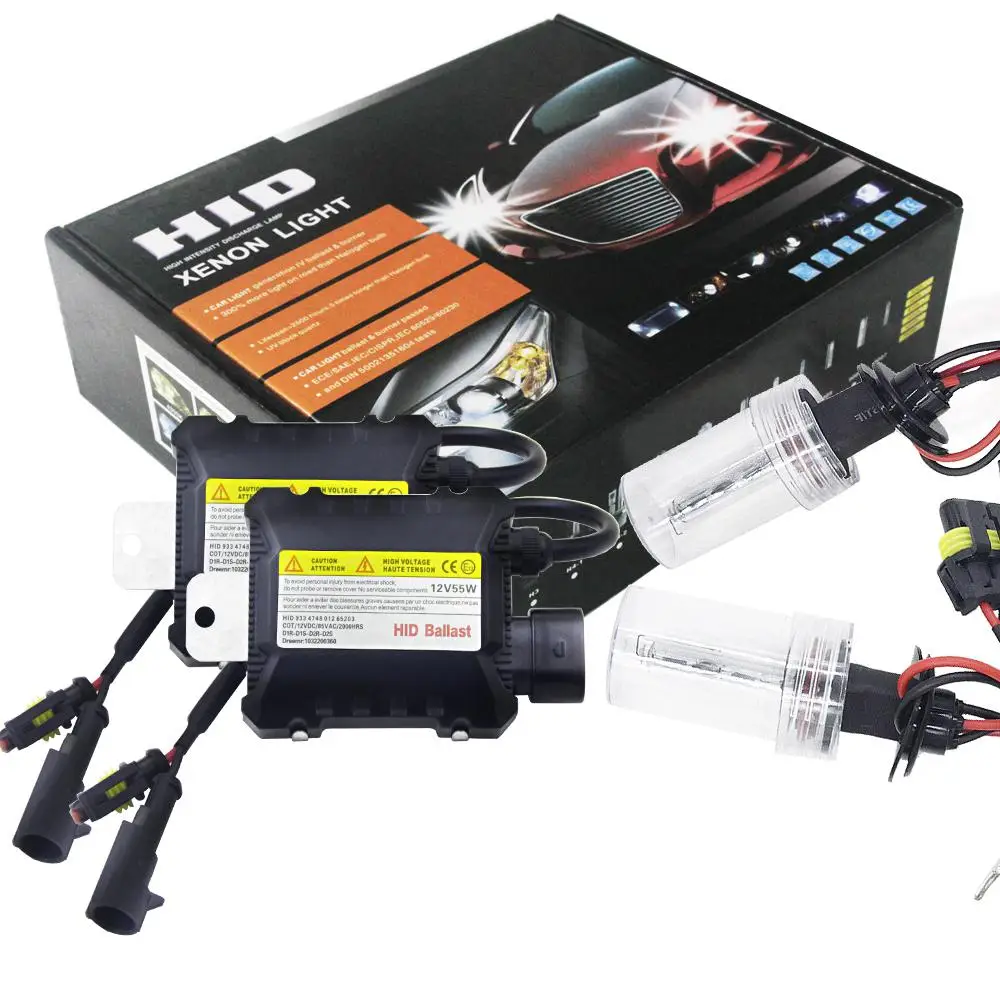 1 комплект ксеноновых ламп 55 Вт 12 В HID H11/H8/H9 фары Kit bixenon головной светильник блок
