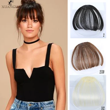 

XUANGAUNG Fashion Bangs wig Hairpiece Synthetic Fake Bangs Hair Piece Clip In bangs Extensions High temperature