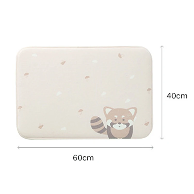Bathroom Absorbent Mats Cartoon Pattern Non-Slip Mats Living Room Simple Home Thick Door And Kitchen Entrance Carpet Toilet