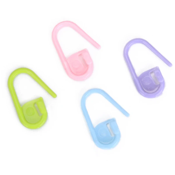 20 Plastic Locking Safety Pin Stitch Marker Holders Knitting Crochet Needles