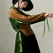 [11,11] IRINACH91 зимняя новая коллекция больших размеров с длинным рукавом велюровая шерстяная женская рубашка
