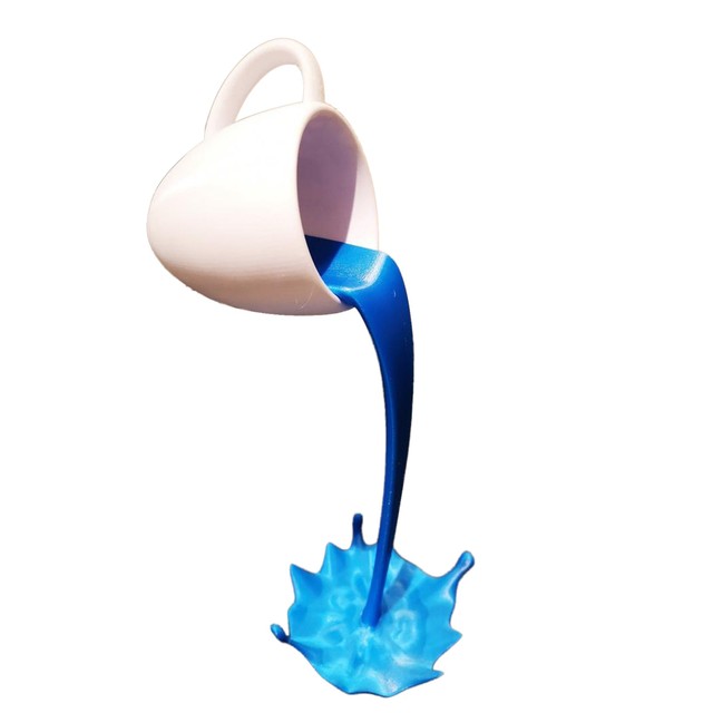 Selling 3D Floating Coffee Cup Mug Sculpture Home Decoration Accessories Pouring Spilling Anime  Room Decor Dropshipping