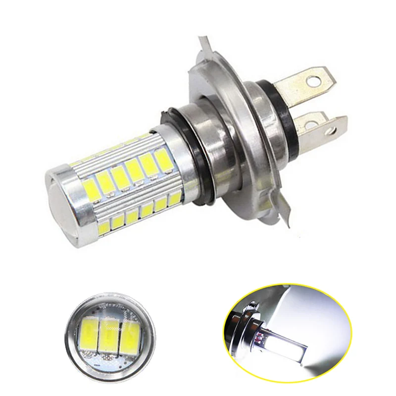 H4 H7 LED Headlight 33SMD 5630 12V White Car Fog Light Driving Lamp Bulb Luminous Flux 800 LM Color Temperature 6000~6500k 1PC led car lights led lights led bulbs led headlights led car headlights car headlamps hid headlight bulbs