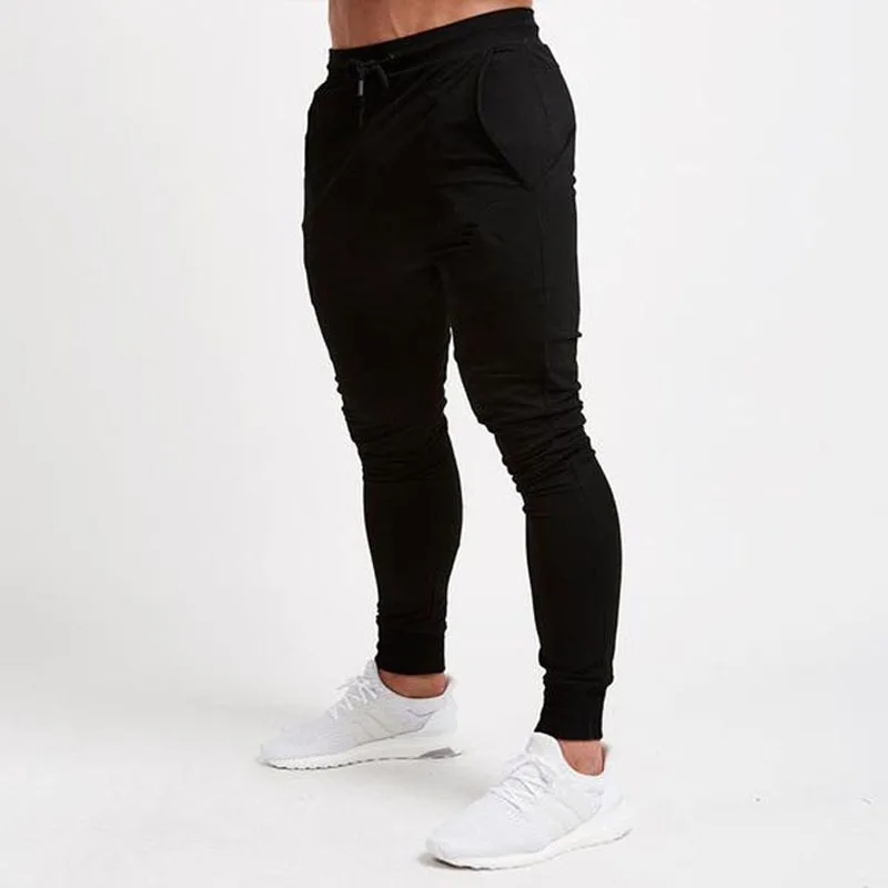 Мужские спортивные штаны для бега с эластичными леггинсами для бега, фитнеса, футбола - Цвет: black