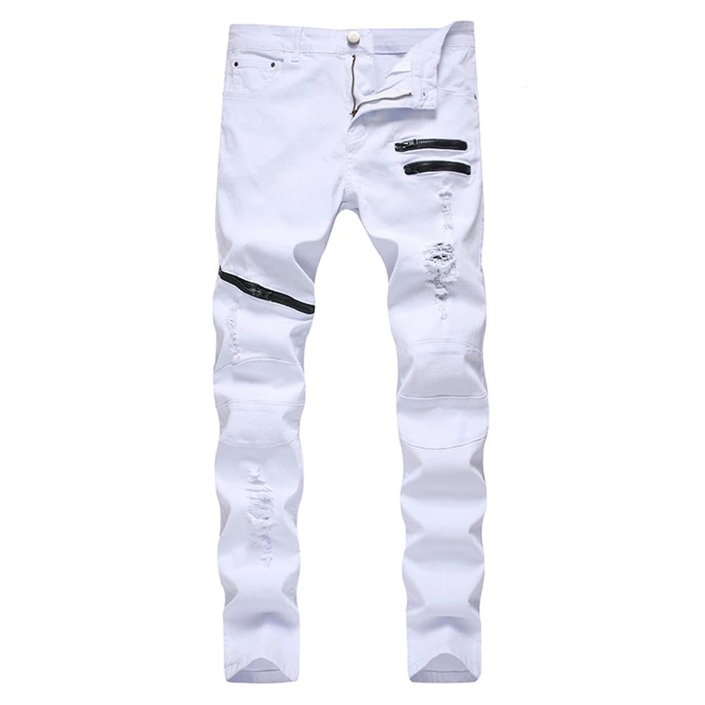 red jeans with holes