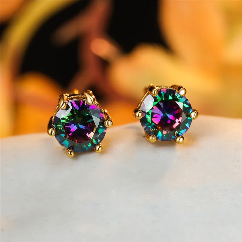 Rainbow Swarovski Crystal Earrings  Bead Dazzling