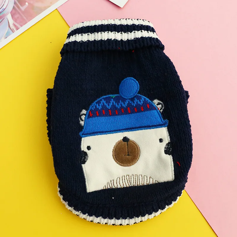 Cat Dog Winter Sweater KNIT Hoodie Sportwear Stars design Pet Puppy Coat Jacket Warm Jumper Clothes 5 sizes