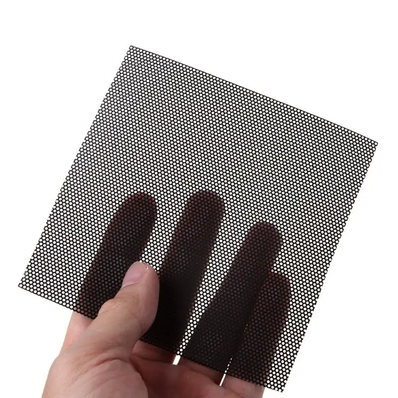 5 шт. 10x10 см DIY компьютерная сетка ПВХ PC чехол вентилятор охладитель черный Пылезащитный фильтр сетевая сетка шасси Пылезащитная крышка