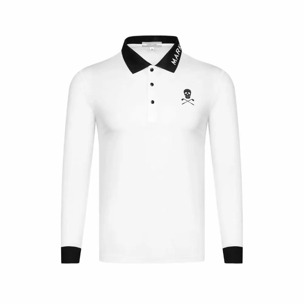 Новая мужская метка с черепом LONA Golf футболки быстросохнущая дышащая одежда с длинным рукавом Спортивные футболки для гольфа
