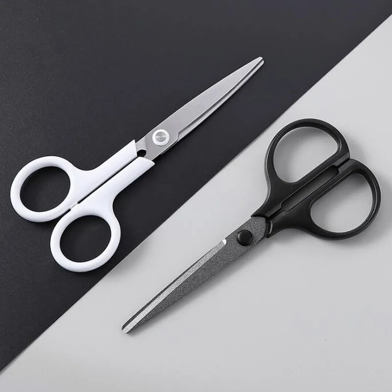 

Stainless Steel Safety Scissors Plastic Handle Paper Cutter Sewing Tailor Student Stationery Office Small Paper Cutting Scissors