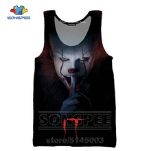It Chapter Two жилет Летний Мужской Женский свитшот Pennywise 3D принт фильм ужасов уличная мода майка пуловер с круглым вырезом C063-02