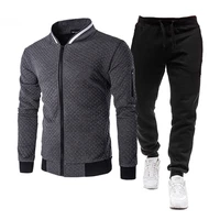 Ensemble de survêtement deux pièces pour hommes, vêtements de sport pour hommes, vêtements de sport, vêtements de jogging à blocs tournants, tenues de mode, vêtements de sport imbibés, automne, hiver 5