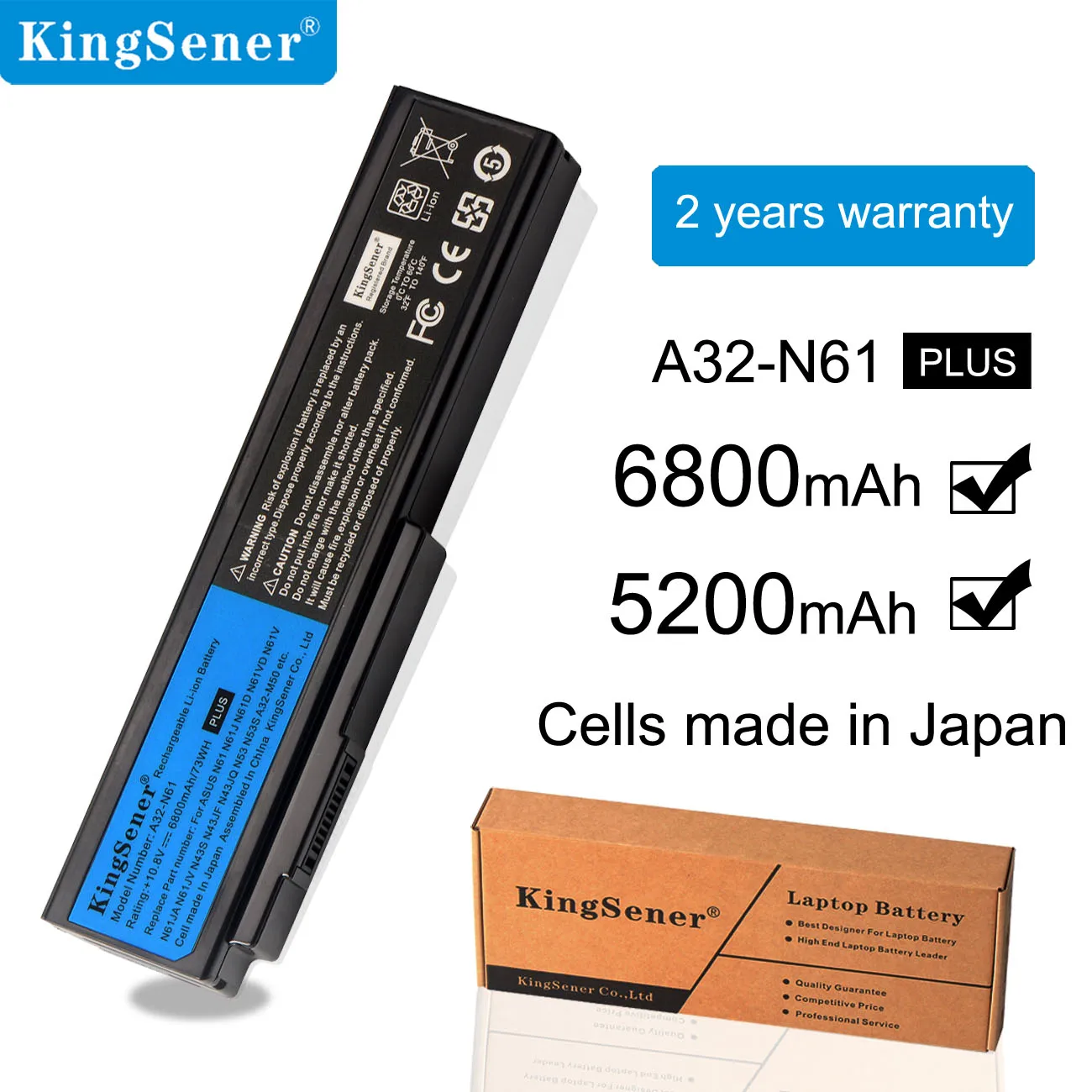 Comprar KingSener Corea celular A32 N61 batería para ASUS N61 N61J N61D N61V N61VG N61JA N61JV M50s N43S N43JF N43JQ N53 N53S N53SV A32 M50