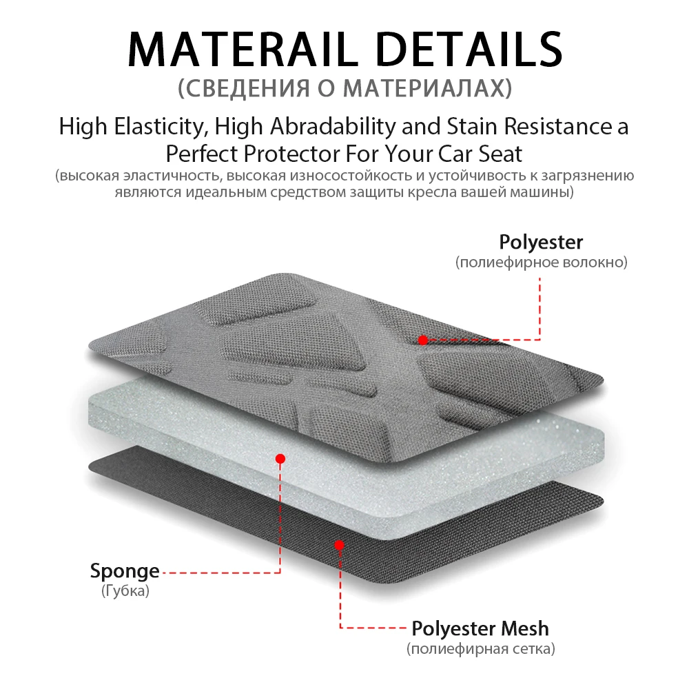 Набор чехлов для автомобильных сидений, поддержка универсальных автомобильных нескользящих дорожек для шин, стильный протектор для сидений, подходит для большинства аксессуаров для декора автомобиля