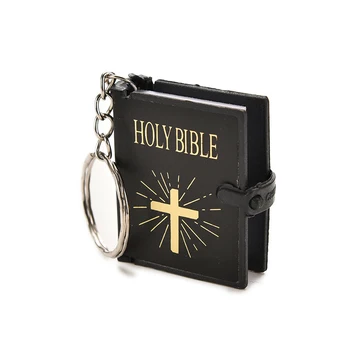 

Mini Holy Bible Key Chain Book Keychain Religion English Version Christian Jesus Key Ring Keyring Gift Prayer God Bless