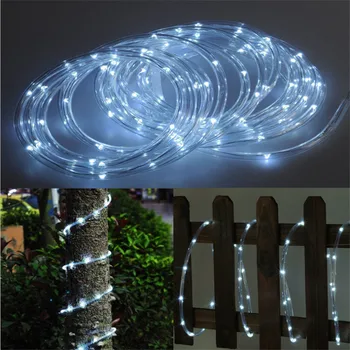 

LED Garden Yard Solar Lamp String Lights 7M/12M/22M/32M LED Fairy Rope Tube Lighting Holiday Christmas Party Garden Decoration