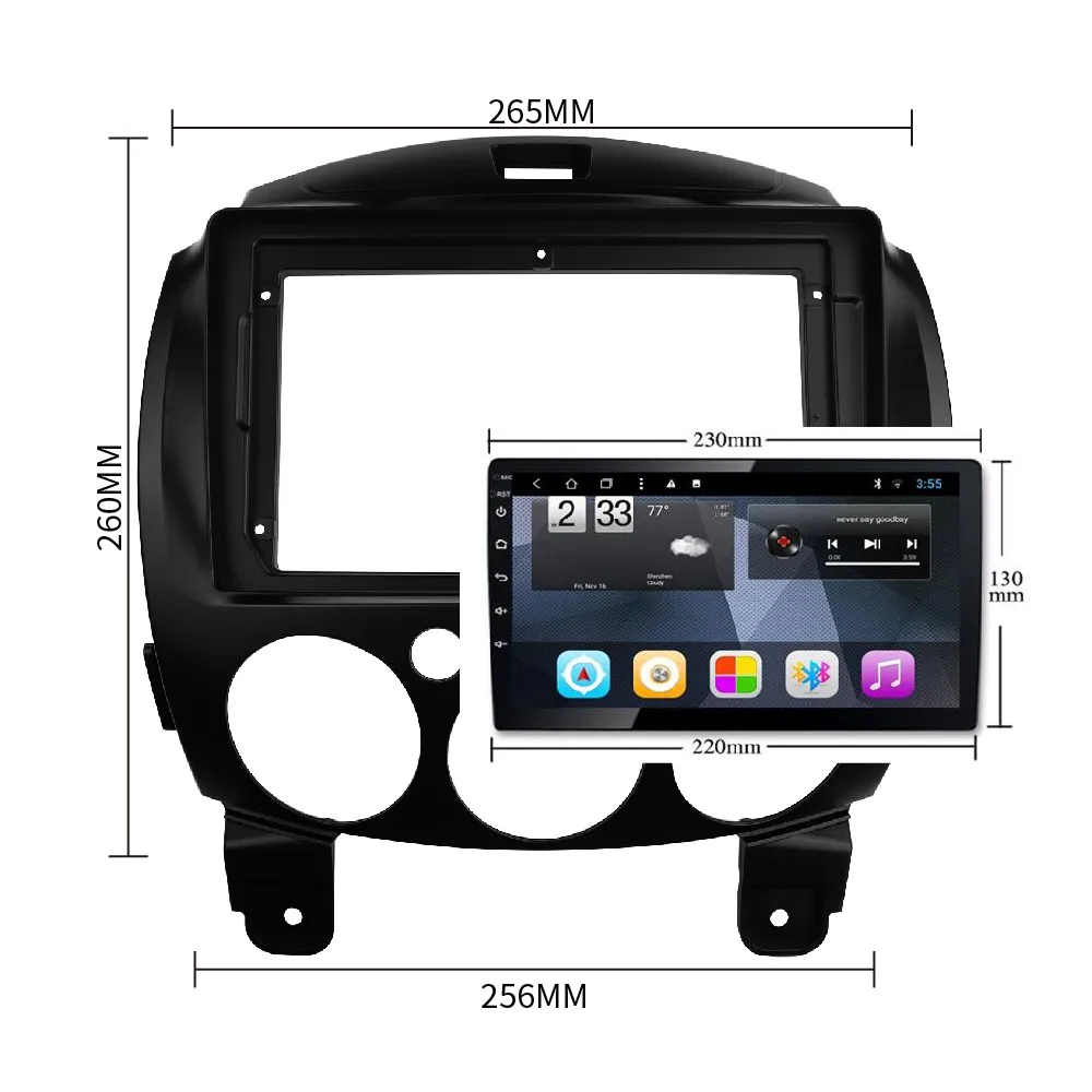 Двойной Din Fascias для MAZDA 2 Demio 2007+ Радио Установка Dash DVD стерео монтажная панель Установка отделка комплект лицевая рамка