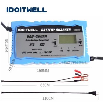 

12V 24V Lead Acid Battery Float Charger Maintainer 12V 10Amp 24V 6Amp VRLA GEL AGM SLA battery charger for car truck battery
