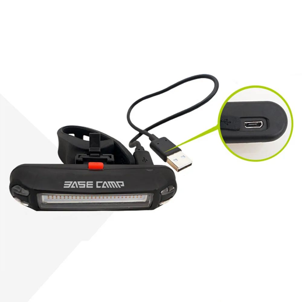 BaseCamp Водонепроницаемые фары с usb зарядкой MTB велосипед Предупреждение льный задний фонарь 90 градусов Регулируемые задние фонари