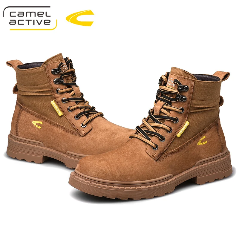 Camel Active/Новые мужские ботинки из натуральной кожи; сезон осень-зима; Водонепроницаемая Рабочая и безопасная обувь; мужские Качественные ботильоны