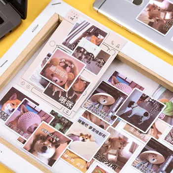 

60PCS Cute Cartoon Stickers Kawaii Cat Dogs Funny Decor Stationery Sticker Adhesive Sticker For Kid Scrapbooking Diary Supplies