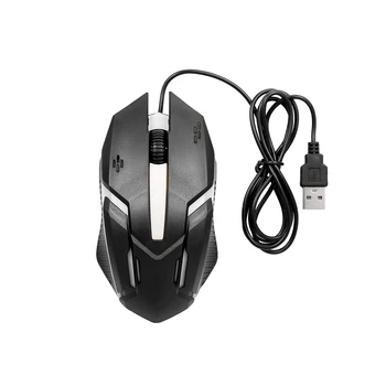 

Wired Optical Mouse Gaming Mouse 1200DPI USB Gaming Mouse Ergonomic Mouse with Colorful Breathing Light Black