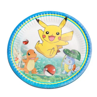 plate 10pcs Мультяшная Пикачу из Pokemon Go гелиевая фольга Воздушные шары надувные детские украшения для дня рождения Детские игрушки день детей - Цвет: plate 10pcs