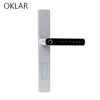 

OKLAR Smart Fingerprint Door Lock Security Intelligent Lock Biometric Electronic Door Lock With Password Unlock for Narrow door