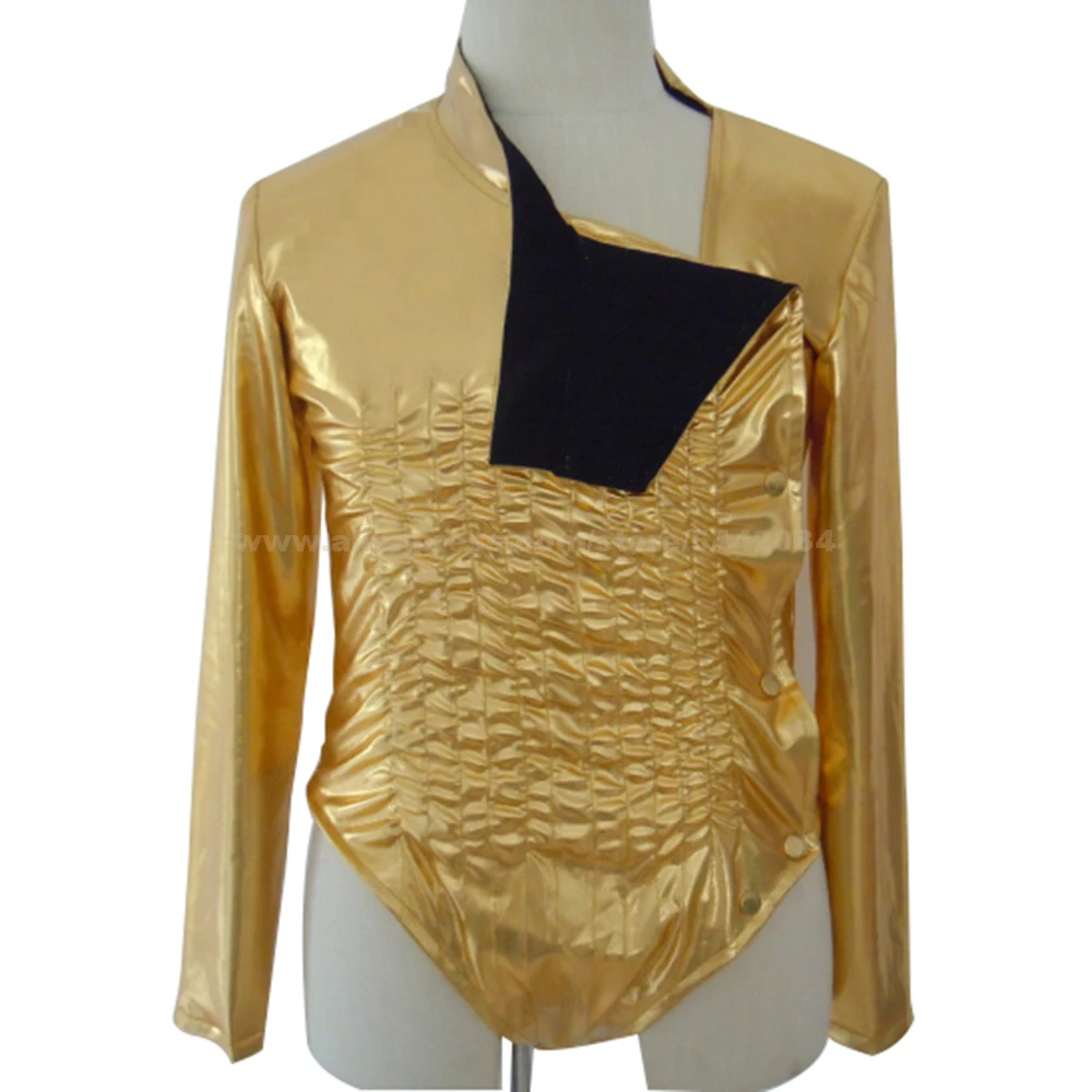MJ Michael Jackson Coat BAD Dangerous Jam Golden Bodysuit Jacket for Performance Party Cosplay Costume Prop MTV Collection | Тематическая