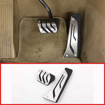 

2pcs No Drill Anti-slip Fuel Brake Steel Foot Pads Pedals Cover Trim For BMW F30 F31 F34 F32 F33 F36 F10 F25 F26 F15 F16 E70 E71