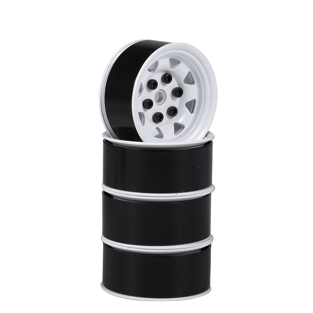 4PCS 1.55 Inch RC Car Metal Wheel Rim for 1/10 Pajero TF2 LC70 CC01 D90 RC Crawler Truck Car