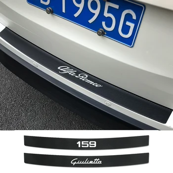 

Car Rear Bumper Protector Stickers for Alfa Romeo 159 Giulietta Giulia 147 156 Mito Stelvio GT Sportiva Carbon Fiber Accessories